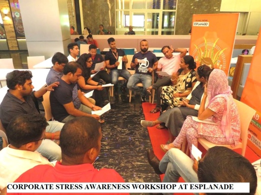 Corporate stress awareness workshop at esplanade on 27th April 2019