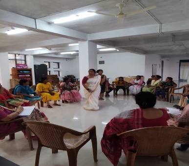 Manam Emotional Empowerment sessions with the neighborhood slum community girls/women and the very experienced women of the Theosophical Order of Service (Members) on dt-15-12-2023