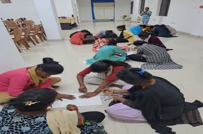 Manam Foundation conducts emotional Quotient session with urban slum community adolescent girls through the Theosophical Order of Service Bhubaneswar on dt-25-12-2023